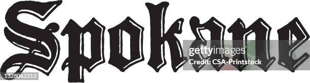 spokane - spokane stock illustrations