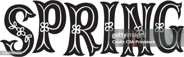 Comic Word Spring 169 Spring Word Art High Res Illustrations - Getty Images