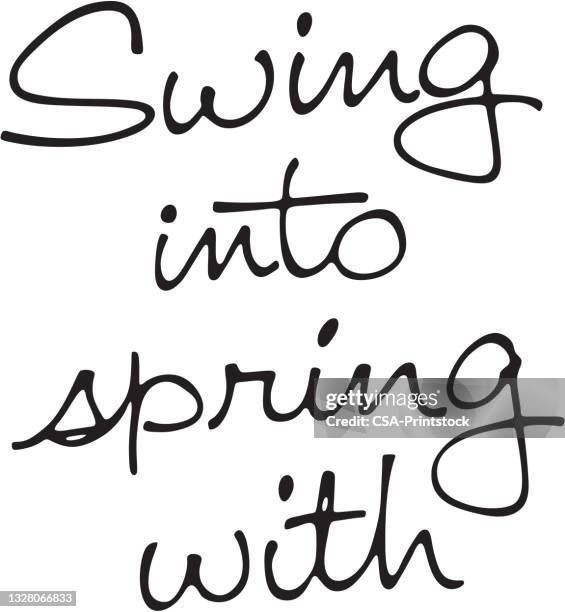 Happy Spring Word Design 167 Spring Word Art High Res Illustrations - Getty Images
