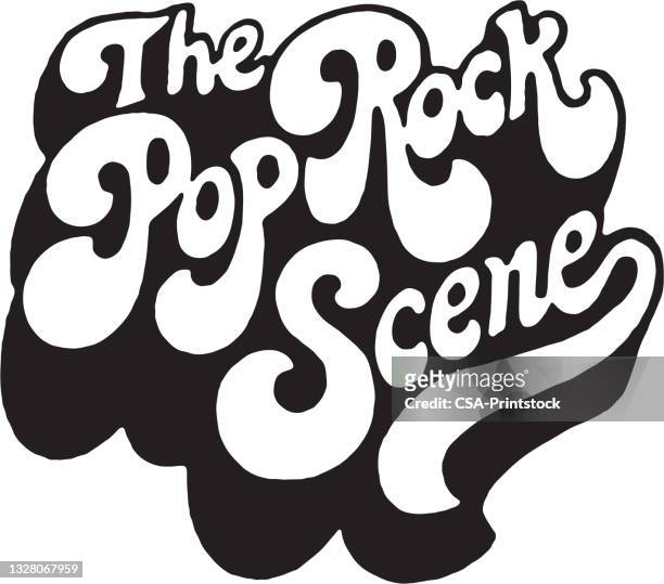 the pop rock scene - pop rock stock illustrations