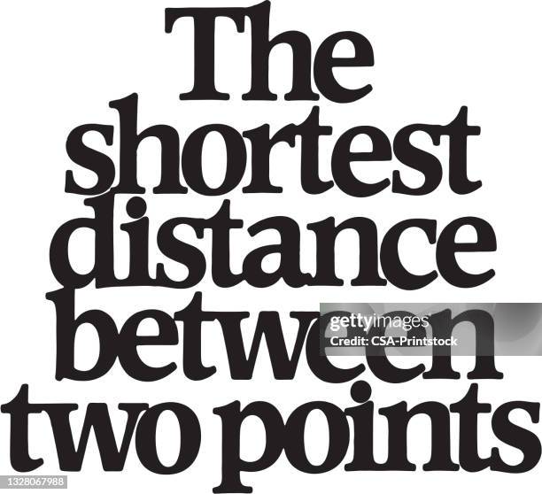 The Shortest Distance Between Two Points High-Res Vector Graphic ...