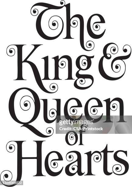 illustrazioni stock, clip art, cartoni animati e icone di tendenza di il re e la regina di cuori - queen card
