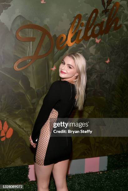 Ariel Winter attends h.wood Group's grand opening of Delilah at Wynn Las Vegas on July 10, 2021 in Las Vegas, Nevada.