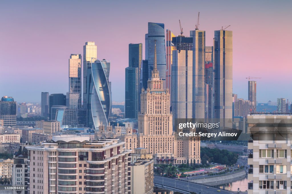 Seven Sisters skyscraper and Moscow International Business Center