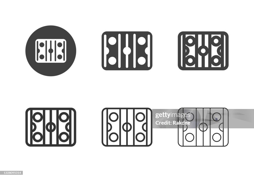 Ice Hockey Rink Icons - Multi Series