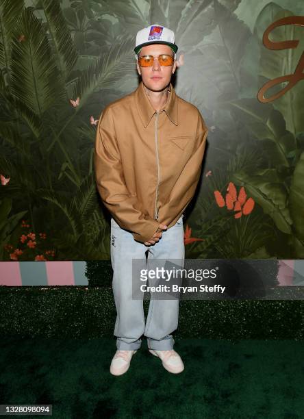 Justin Bieber attends h.wood Group's grand opening of Delilah at Wynn Las Vegas on July 10, 2021 in Las Vegas, Nevada.