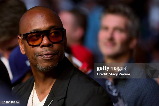 Dave Chappelle looks on during UFC 264: Poirier v McGregor 3 at T-Mobile Arena on July 10, 2021 in Las Vegas, Nevada.