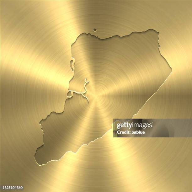 staten island map on gold background - circular brushed metal texture - staten island stock illustrations