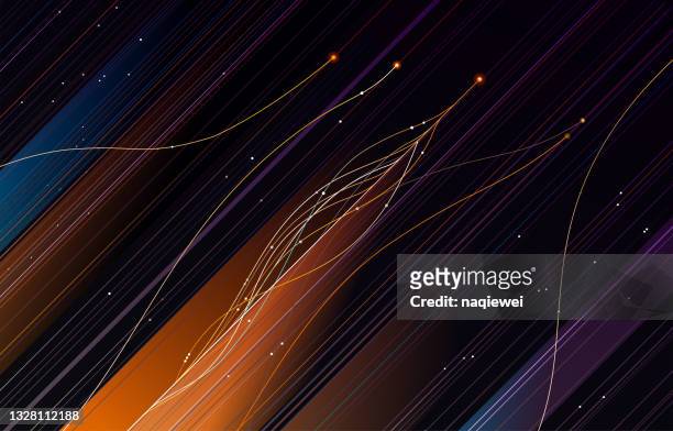 abstract big data flowing technology pattern background - in a row stock illustrations
