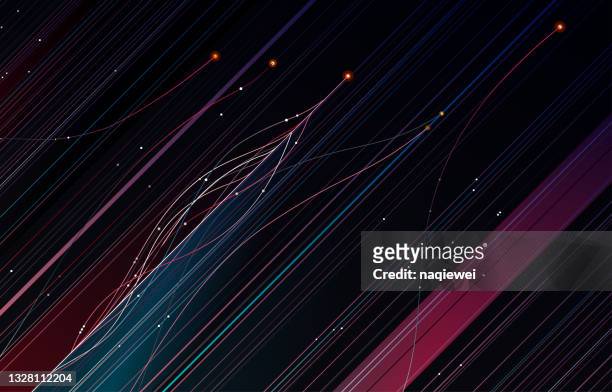 abstract big data flowing technology pattern background - twisted stock illustrations