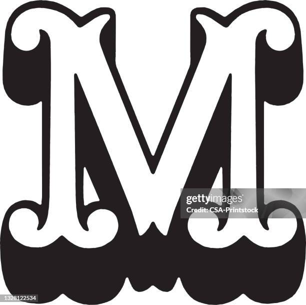 m - alphabet stock illustrations