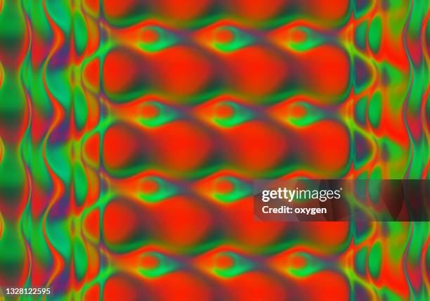 abstract green red neon wave pattern background water texture - green wave pattern stock pictures, royalty-free photos & images