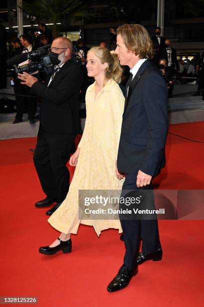 Danny Moder and daughter Hazel Moder attends the "Flag Day" screening during the 74th annual Cannes Film Festival on July 10, 2021 in Cannes, France.