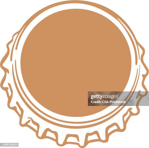 ansicht des flaschenverschlusses - flaschenverschluss stock-grafiken, -clipart, -cartoons und -symbole
