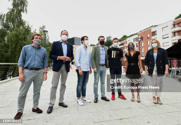 The national spokesman of the PP and mayor of Madrid, Jose Luis Martinez-Almeida ; the president of the Basque PP, Carlos Iturgaiz ; the president of...