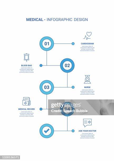 medical infographic - empty blood bag stock illustrations