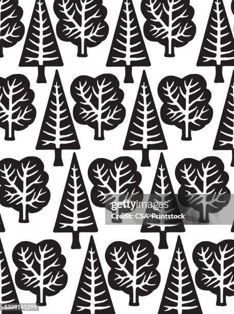 tree pattern - pine forest stock illustrations