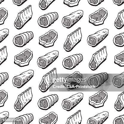 Assorted Meats Pattern Assorted Meats Pattern