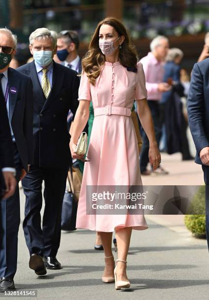 Michael Middleton and Catherine, Duchess of Cambridge attend day 13 of the Wimbledon Tennis Championships at All England Lawn Tennis and Croquet Club...