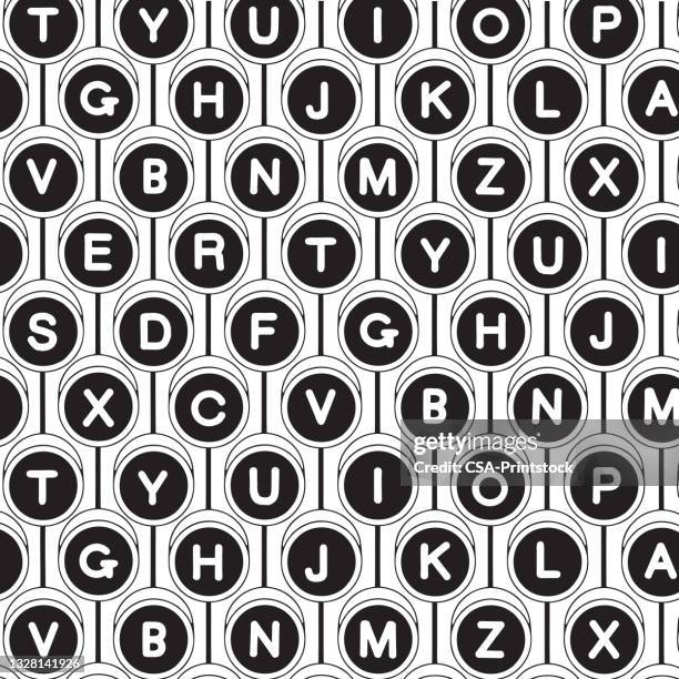 typewriter key pattern - typewriter vector stock illustrations