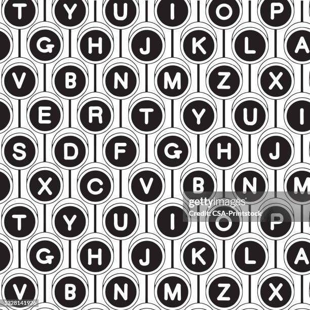 typewriter key pattern - typewriter stock illustrations