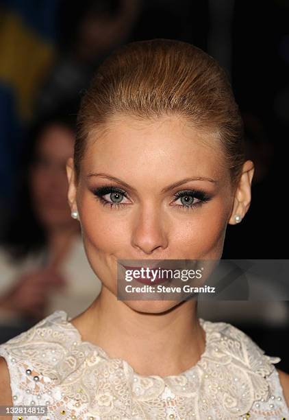 Actress MyAnna Buring arrives at the Los Angeles premiere of "The Twilight Saga: Breaking Dawn Part 1" at Nokia Theatre L.A. Live on November 14,...