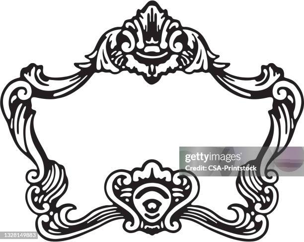 rococo ornate border - rococo stock illustrations