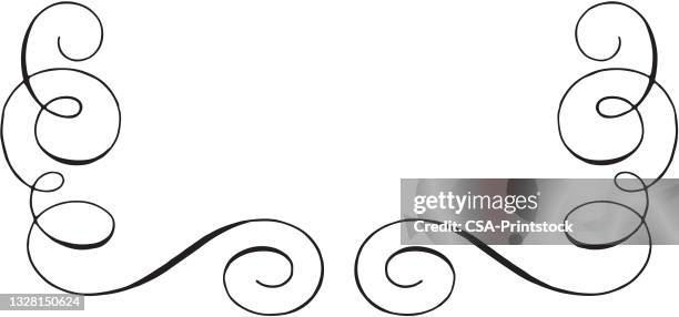 scroll work border - scroll pattern stock illustrations