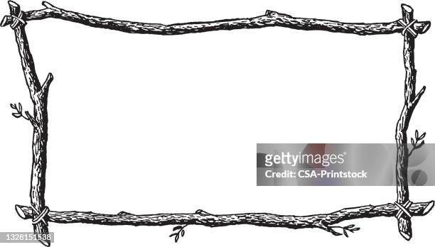 stick frame - twig stock illustrations