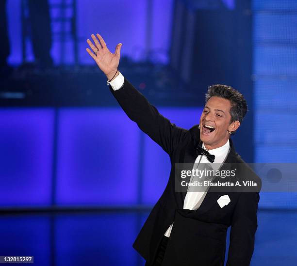 Rosario Fiorello attends 'Il Piu Grande Spettacolo Dopo Il Weekend" TV show at Cinecitta on November 14, 2011 in Rome, Italy.