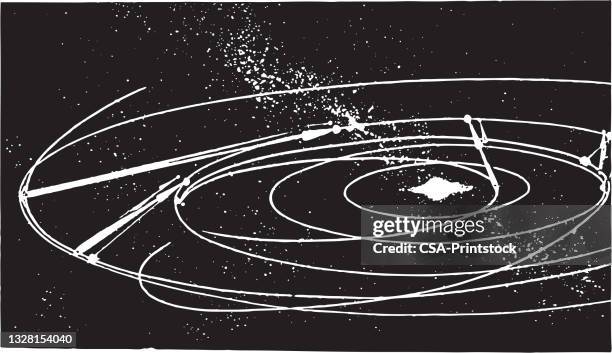 outer space - black hole stock illustrations