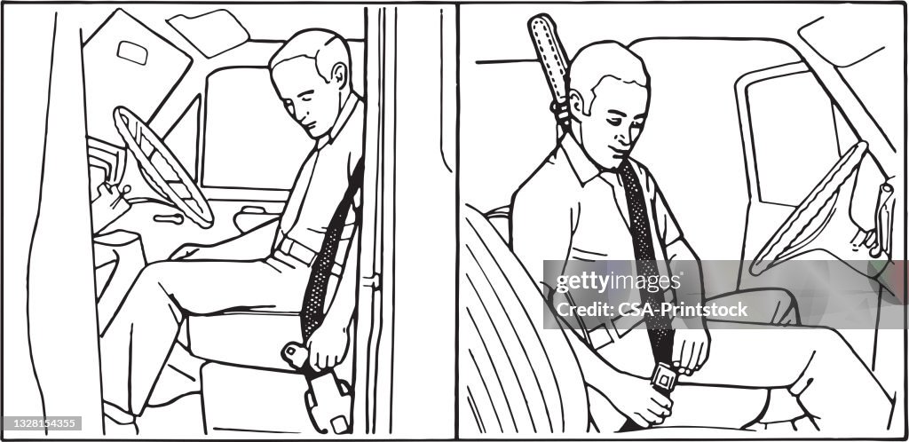 Man Using Seatbelt