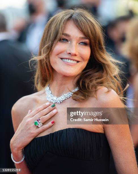 Carla Bruni attends the "De Son Vivient " screening during the 74th annual Cannes Film Festival on July 10, 2021 in Cannes, France.