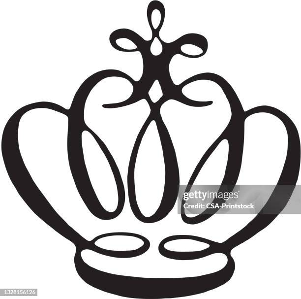 crown - scroll pattern stock illustrations