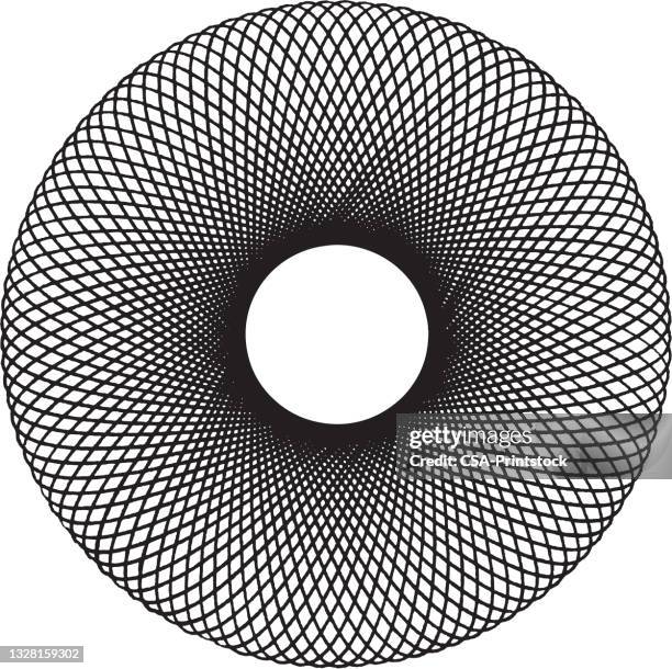 spiro circle shape - spirograph stock illustrations