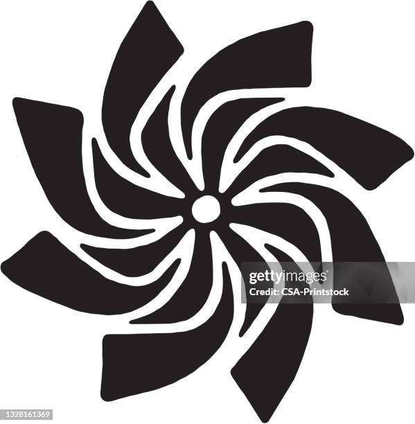 pinwheel - paper windmill stock illustrations