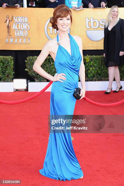 Actress Ellie Kemper arrives at the 17th Annual Screen Actors Guild Awards held at The Shrine Auditorium on January 30, 2011 in Los Angeles,...