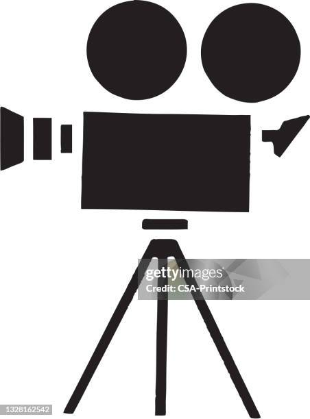 bildbanksillustrationer, clip art samt tecknat material och ikoner med movie camera - biologo