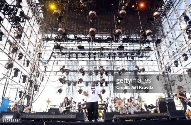 Singer Cee Lo Green performs during Day 1 of the Coachella Valley Music & Arts Festival 2011 held at the Empire Polo Club on April 15, 2011 in Indio,...