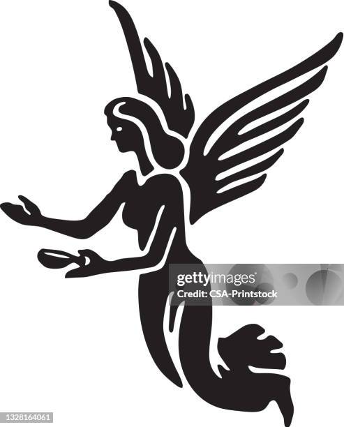 illustrazioni stock, clip art, cartoni animati e icone di tendenza di angelo - angel wings