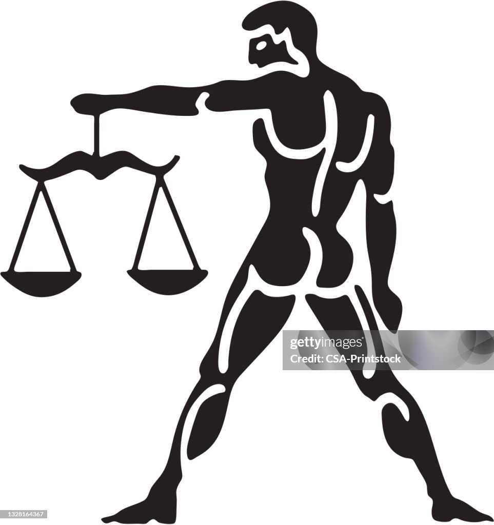 Man Holding Scale High-Res Vector Graphic - Getty Images