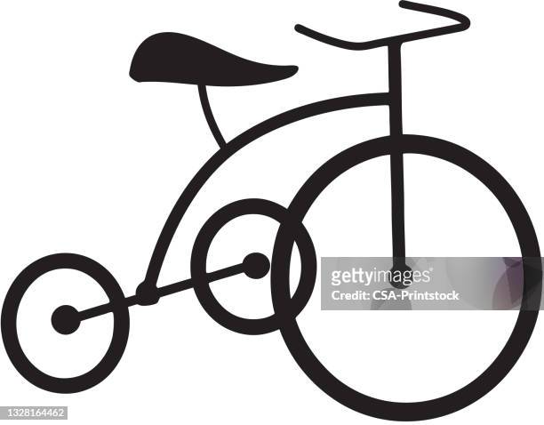 dreirad - tricycle stock-grafiken, -clipart, -cartoons und -symbole