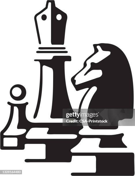 bildbanksillustrationer, clip art samt tecknat material och ikoner med chess pieces - schackspel