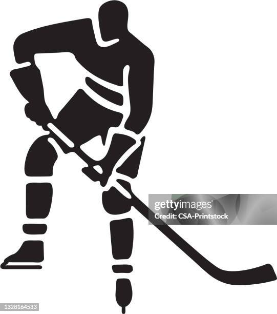 hockey player - ice skate logo stock illustrations