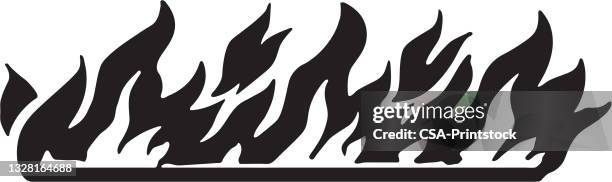 flames - fire damage stock illustrations