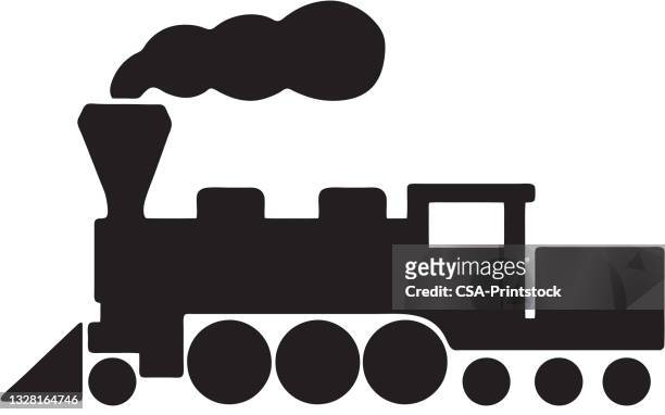 illustrazioni stock, clip art, cartoni animati e icone di tendenza di treno - treno a vapore