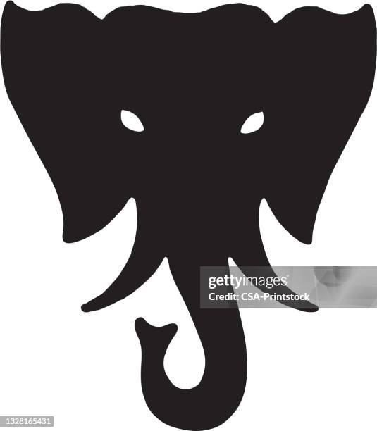 bildbanksillustrationer, clip art samt tecknat material och ikoner med elephant - elephant head