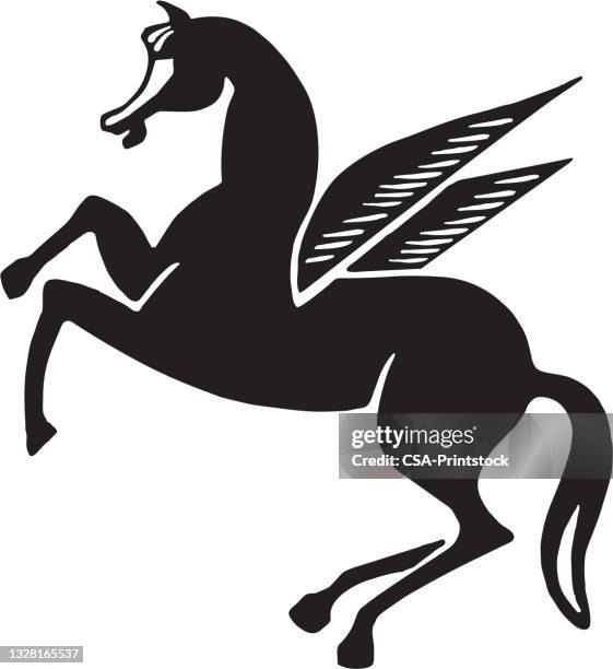 pegasus - pegasus stock illustrations