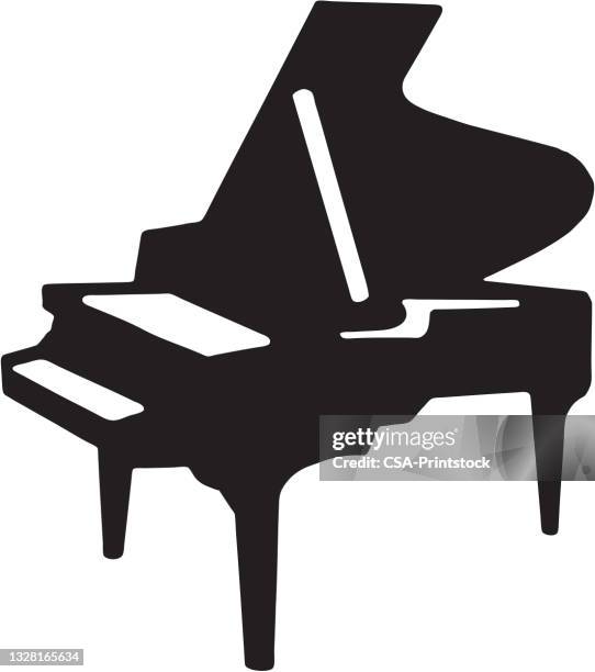 stockillustraties, clipart, cartoons en iconen met plan - piano