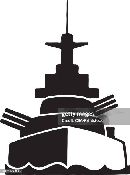 battleship - ship stock illustrations